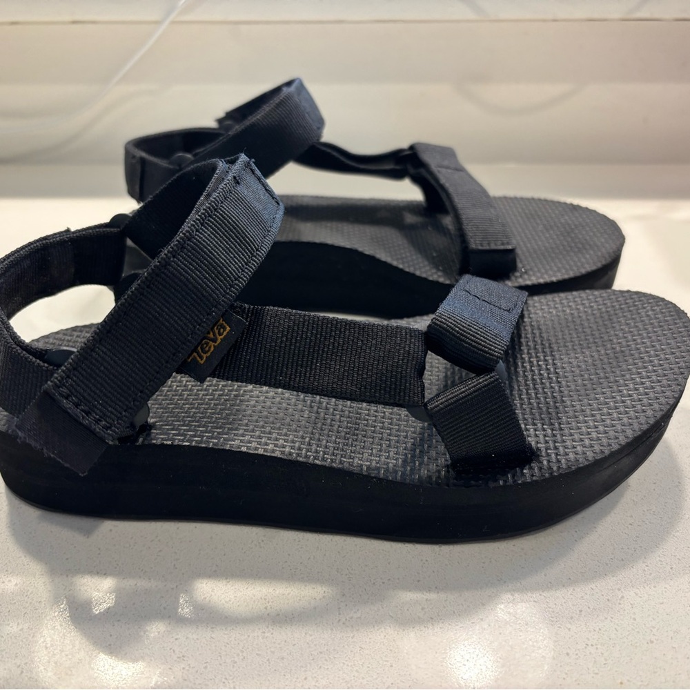 Teva Black Platform Sandals for Women - Picture 2 of 5
